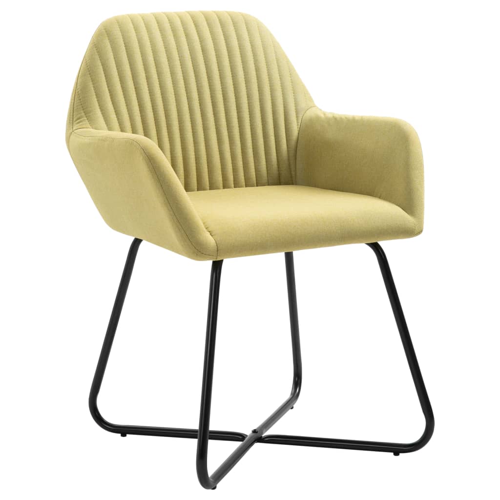 Vidaxl eetkamerstoelen 6 st stof groen