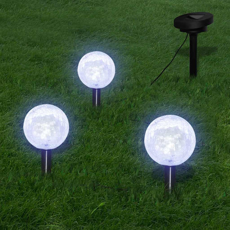 VidaXL Gartenlampen 6 Stück LED mit Erdankern und Solarpanels