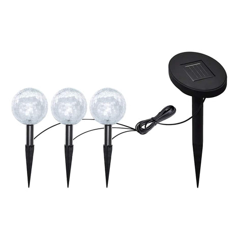 VidaXL Gartenlampen 6 Stück LED mit Erdankern und Solarpanels