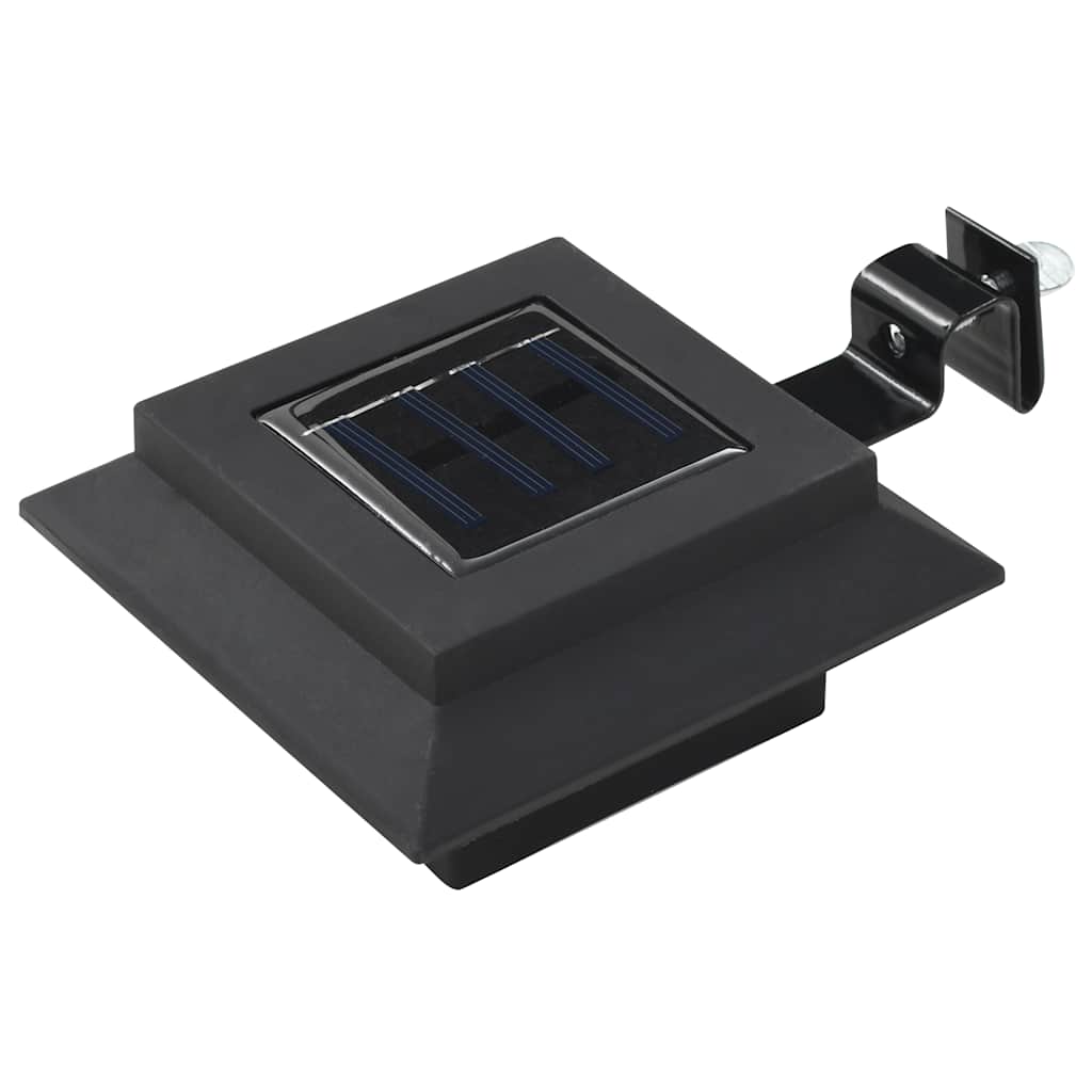 VidaXL Solarlampen 12 Stk. LED quadratisch 12 cm schwarz