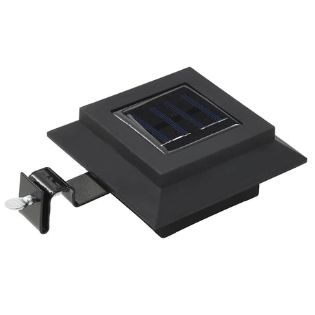 VidaXL Solarlampen 12 Stk. LED quadratisch 12 cm schwarz