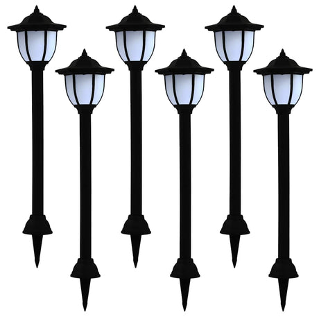 VidaXL Solarlampen 6 Stk. LED Schwarz