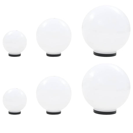 Vidaxx 6-teiliges LED-Leuchtmittel-Lampen-Set rund 20 30 40 cm PMMA
