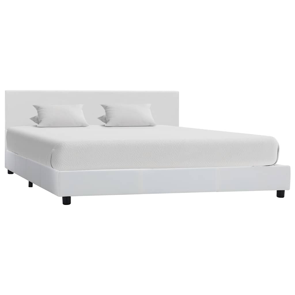 Vidaxl bedframe kunstleer wit 160x200 cm