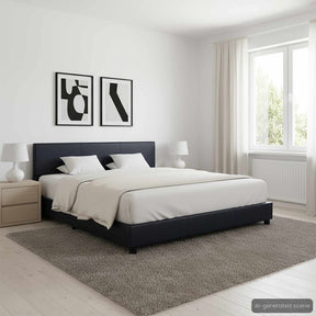 Vidaxl bedframe kunstleer zwart 160x200 cm