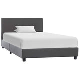 Vidaxl bedframe kunstleer grijs 90x200 cm