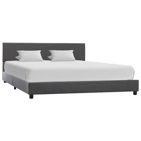 Vidaxl bedframe kunstleer grijs 140x200 cm