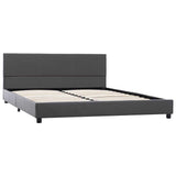 Vidaxl bedframe kunstleer grijs 140x200 cm
