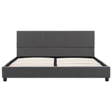 Vidaxl bedframe kunstleer grijs 160x200 cm