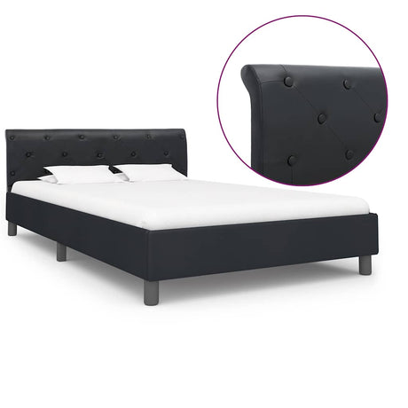 Vidaxl bedframe kunstleer zwart 140x200 cm
