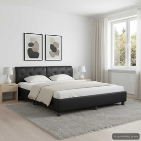 Vidaxl bedframe kunstleer zwart 160x200 cm