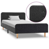 Vidaxl bedframe jute donkergrijs 100x200 cm