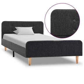 Vidaxl bedframe jute donkergrijs 100x200 cm