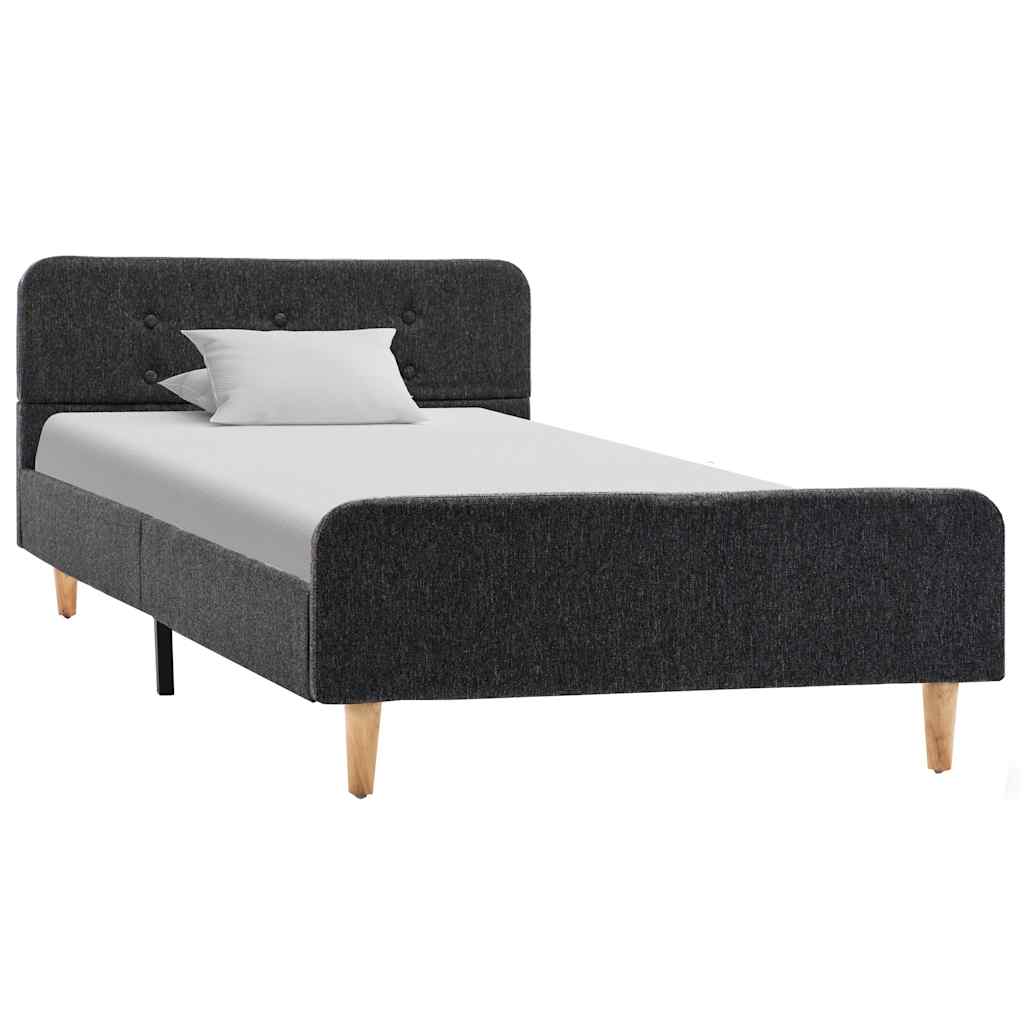 Vidaxl bedframe jute donkergrijs 100x200 cm