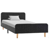 Vidaxl bedframe jute donkergrijs 100x200 cm