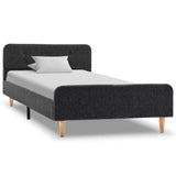 Vidaxl bedframe jute donkergrijs 100x200 cm