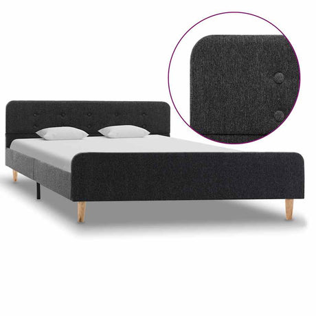 Vidaxl bedframe jute donkergrijs 160x200 cm