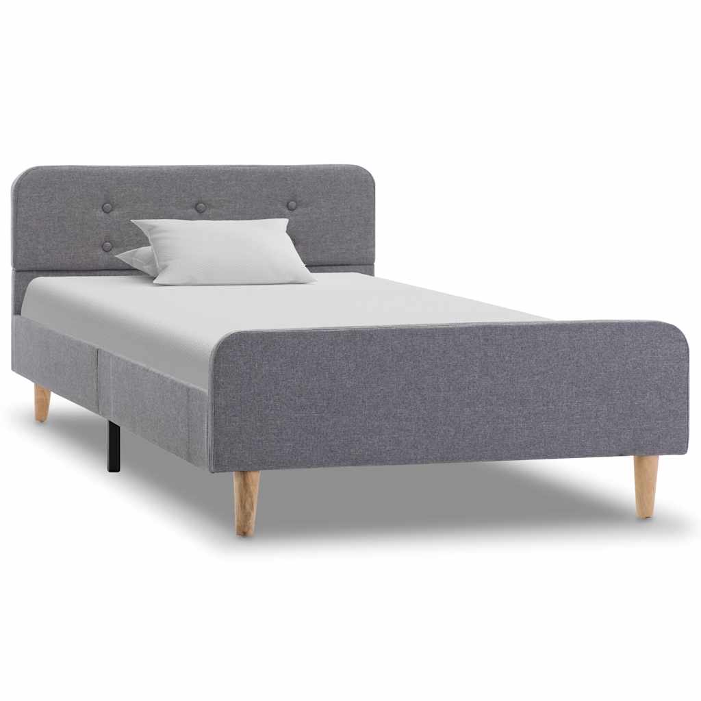 Vidaxl bedframe stof lichtgrijs 90x200 cm