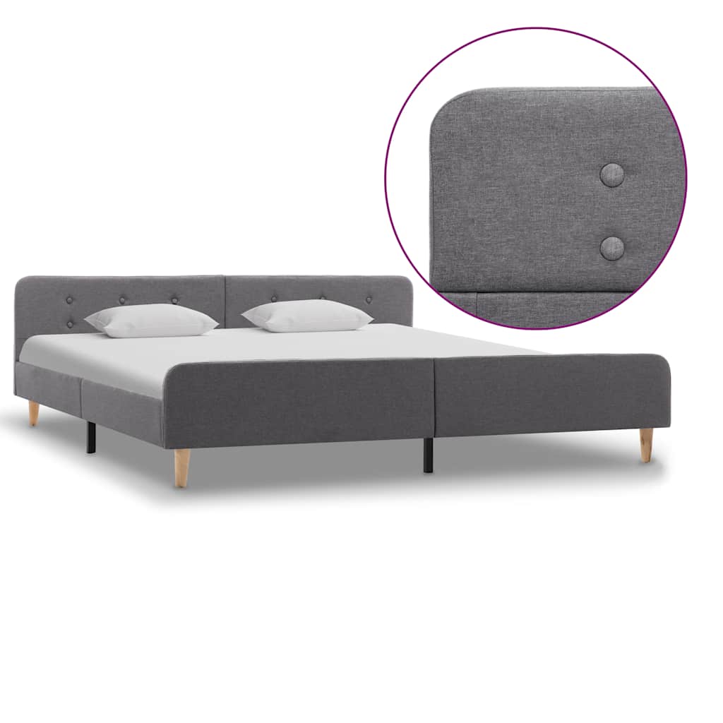Vidaxl bedframe stof lichtgrijs 180x200 cm