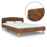 Vidaxl bedframe kunstsuède bruin 120x200 cm