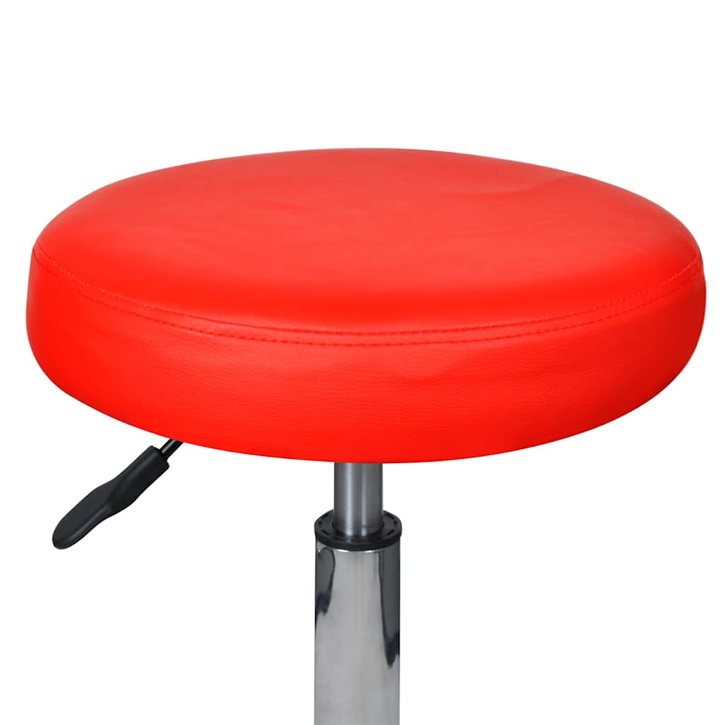 Vidaxl kantoorkrukken 2 st 35,5x84 cm kunstleer rood