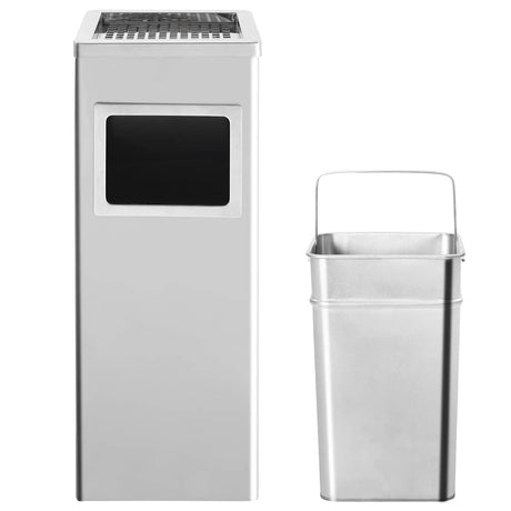 Vidaxl Aschenbecher Trash Hotel 36 L Edelstahl