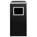 Vidaxl Aschenbecher Trash Hotel 45 L Stahl schwarz