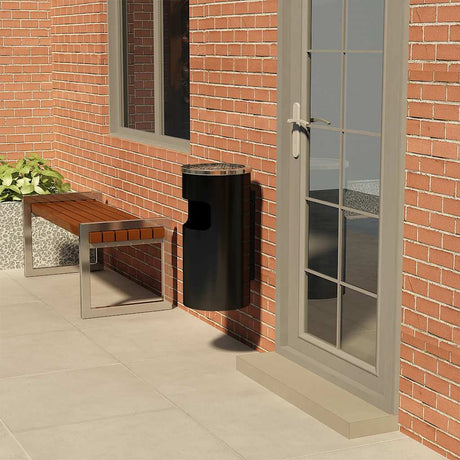 Vidaxl Walasbak Propplak 26 l Stahl schwarz