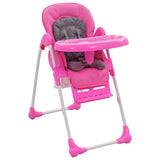 Vidaxl kinderstoel hoog roze en grijs