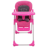 Vidaxl kinderstoel hoog roze en grijs