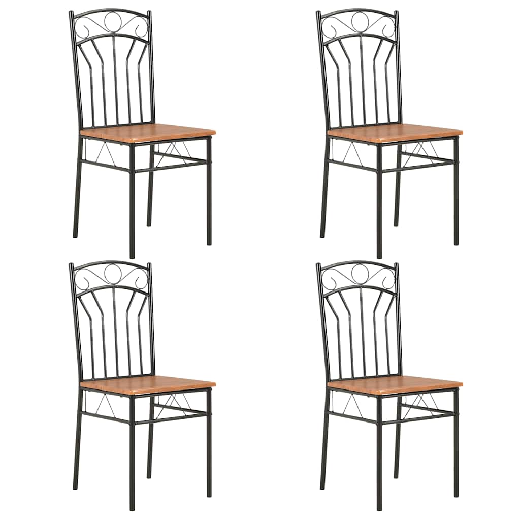 Vidaxl eetkamerstoelen 4 st mdf bruin