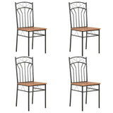 Vidaxl eetkamerstoelen 4 st mdf bruin