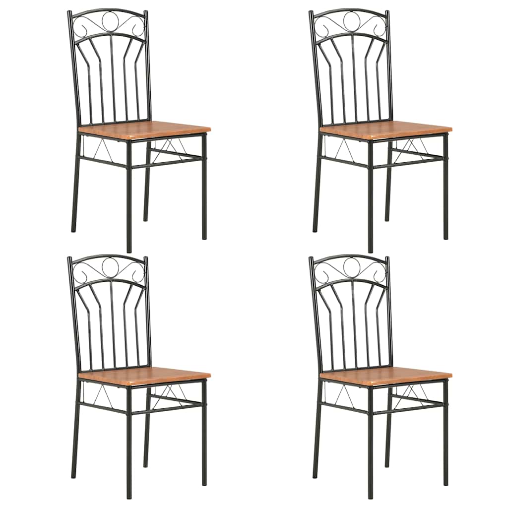 Vidaxl eetkamerstoelen 4 st mdf bruin