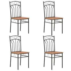 Vidaxl eetkamerstoelen 4 st mdf bruin