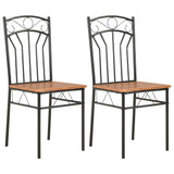 Vidaxl eetkamerstoelen 2 st mdf bruin