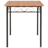 Vidaxl eettafel 120x70x75 cm mdf bruin