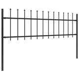 Vidaxxl Gartenzaun mit Speerspitze Stahl 537x60 cm schwarz