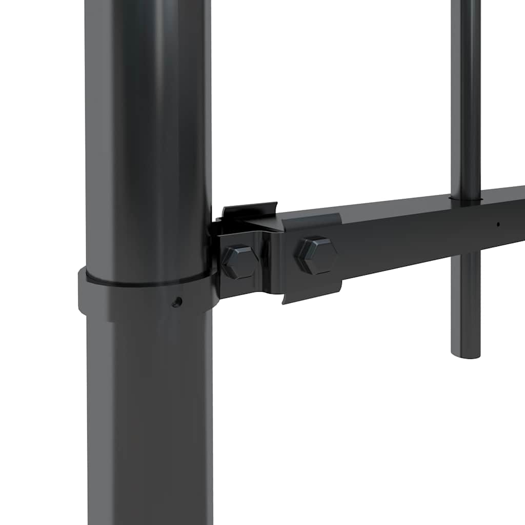 Vidaxxl Gartenzaun mit Speerspitze Stahl 537x60 cm schwarz