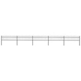 Vidaxl Gartenzaun mit Spears Top 8,5 x 0,6 M Stahl Schwarz
