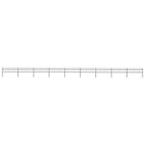 Vidaxl Gartenzaun mit Spears Top 15,3x0,6 M Stahl Schwarz