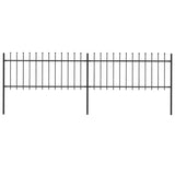 Vidaxl Gartenzaun mit Spears Top 3.4x0,8 m Stahlschwarz