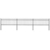 Vidaxl Gartenzaun mit Spears Top 5.1x0,8 m Stahlschwarz
