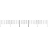 Vidaxl Gartenzaun mit Spears Top 8,5 x 0,8 m Stahl schwarz