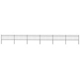 Vidaxl Gartenzaun mit Spears Top 10.2x0,8 m Stahl schwarz