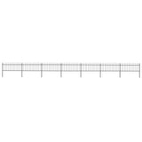 Vidaxl Gartenzaun mit Spears Top 11,9x0,8 m Stahl schwarz