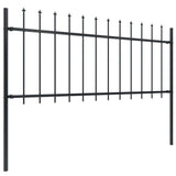 Vidaxl Gartenzaun mit Spears Top 11,9x0,8 m Stahl schwarz