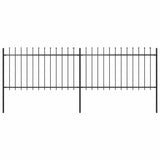 Vidaxl Gartenzaun mit Spears Top 3,4x1 m Stahl schwarz