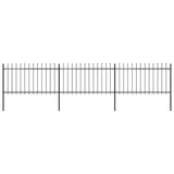 Vidaxl Gartenzaun mit Spears Top 5.1x1 m Stahl schwarz