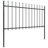 Vidaxl Gartenzaun mit Spears Top 6,8x1 m Stahl schwarz