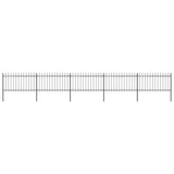 Vidaxl Gartenzaun mit Spears Top 8,5x1 M Stahl schwarz
